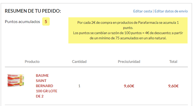 puntos de descuento